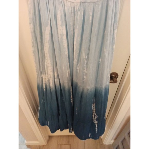 Women's Kaktus Ombre Blue/White Drop Waist Maxi Tank Dress Size Medium - Picture 6 of 8